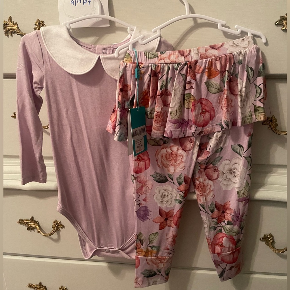 POSH PEANUT - 18-24 peplum set. NWT